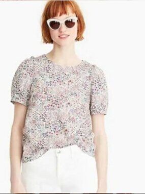 J.Crew X Liberty Of London Floral Puff-Sleeve Blouse - Multi
